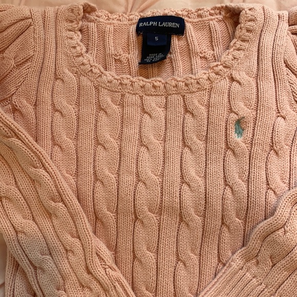 Polo Ralph Lauren pink 5T sweater - Picture 1 of 2